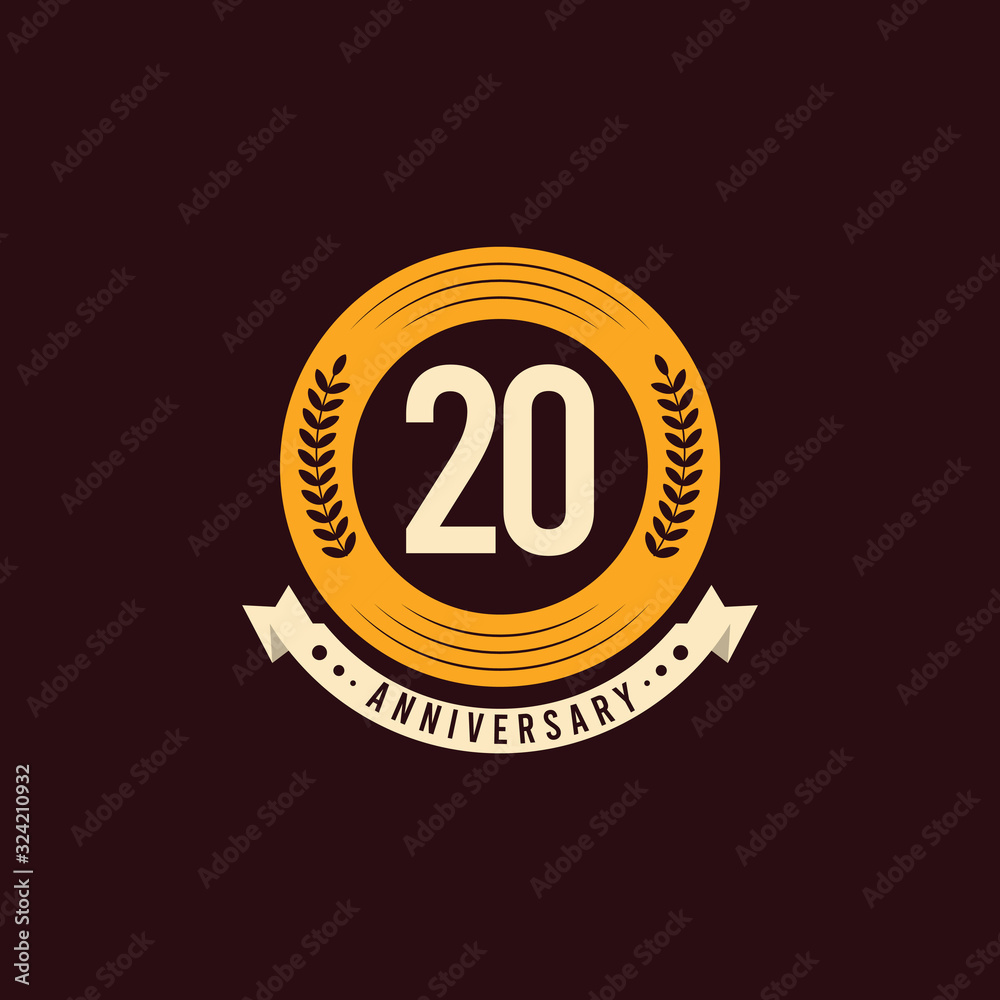 20 Years Anniversary Celebration Vector Template Design Illustration 20 Years Anniversary Celebration Vector Template Design Illustration