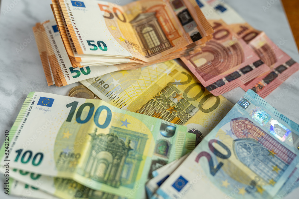 colorfull european cash Euro currency money payment colorfull european cash Euro currency money payment