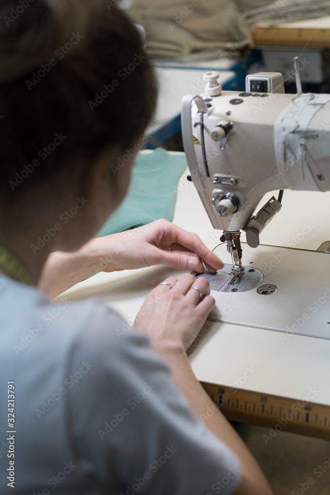 closeup of a sewing machine