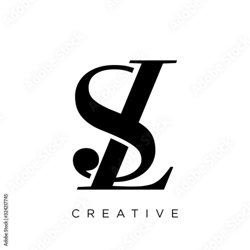 sl or ls logo design vector icon