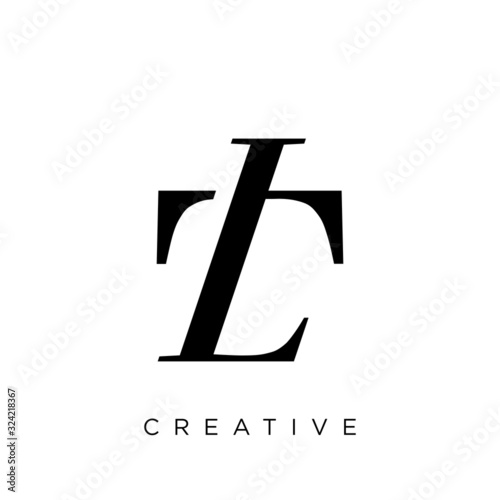 Konstfotografi tl logo design vector icon