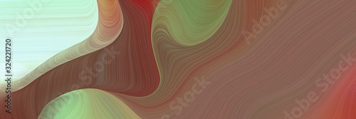 decorative designed horizontal header with pastel brown, tea green and gray gray colors. dynamic curved lines with fluid flowing waves and curves