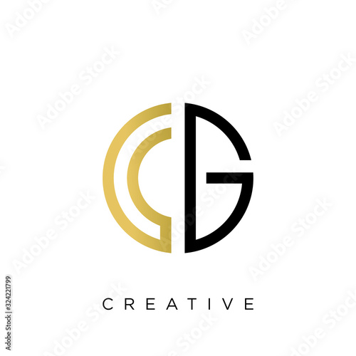 cg circle abstract logo design vector 