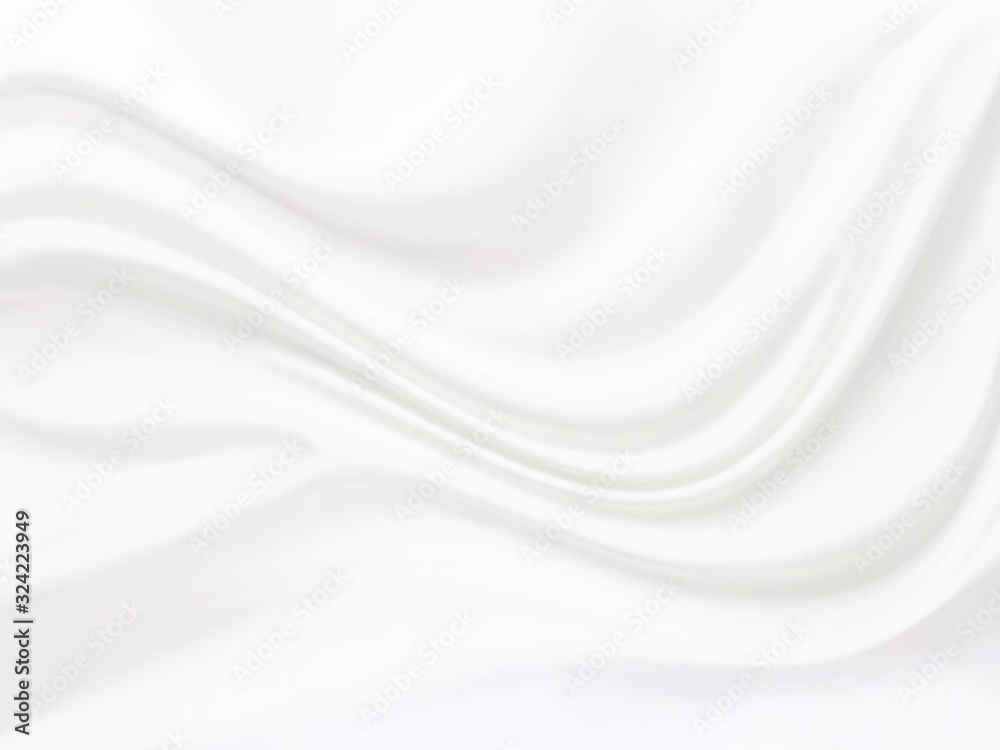 Naklejka premium wave of white fabric for abstract background