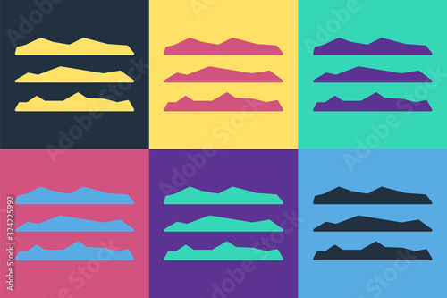Pop art Strips of cocaine or heroin drug icon isolated on color background. Vector Illustration