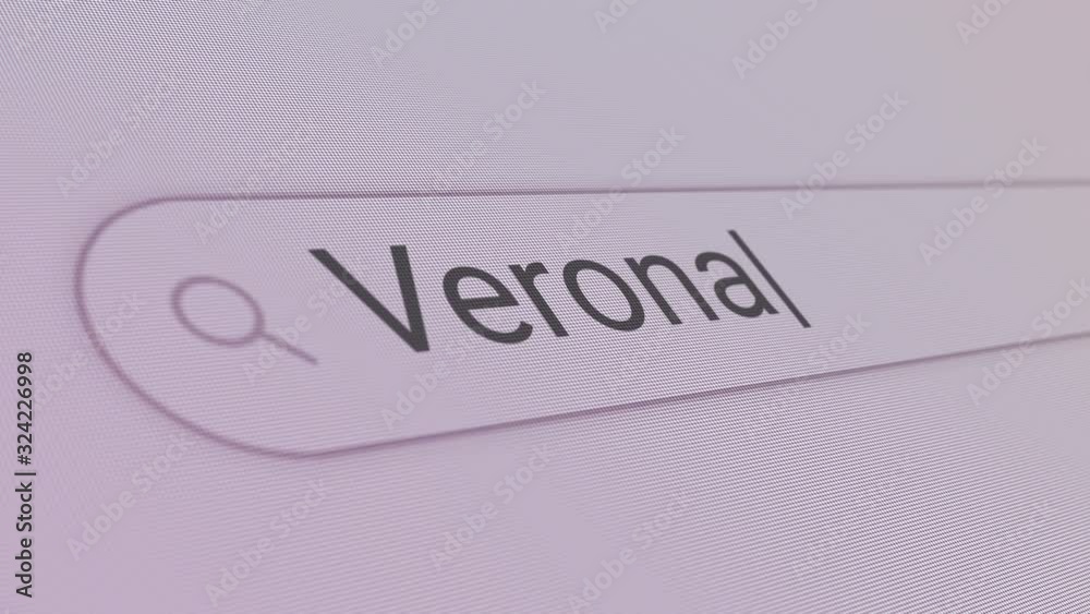 Verona Search Bar Close Up Single Line Typing Text Box Layout Web Database Browser Engine Concept