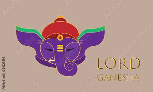 Illustration of Lord Ganesh for Ganesh Chaturthi festival