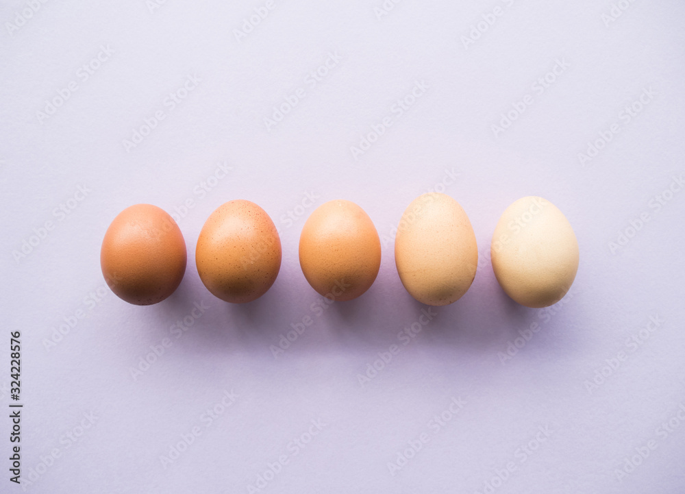 Top view, color tone of egg. Top view, color tone of egg.