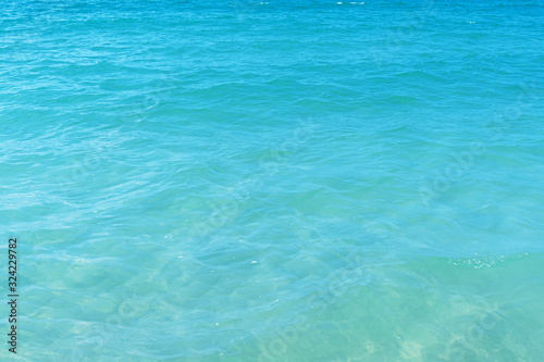 Surface Blue Sea or Ocean Sea background Summer Concept