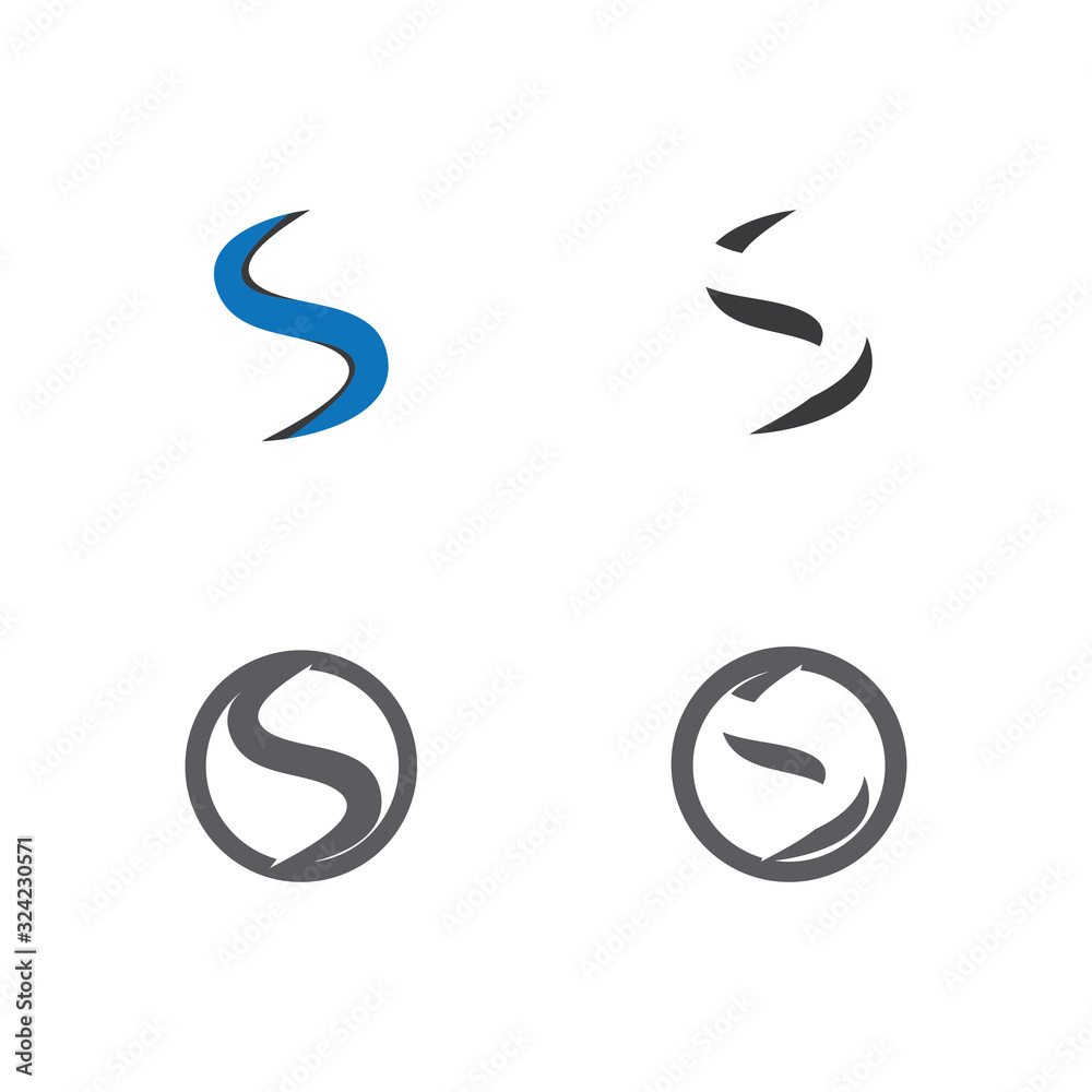 Set S Logo Template vector symbol Set S Logo Template vector symbol