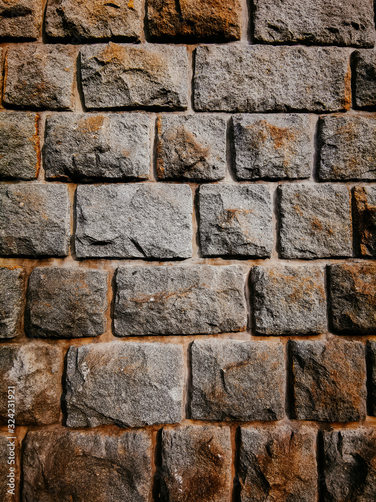 Obraz premium gray masonry wall texture rust