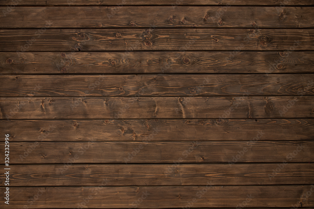 Fototapeta premium horizontal wooden boards of brown color