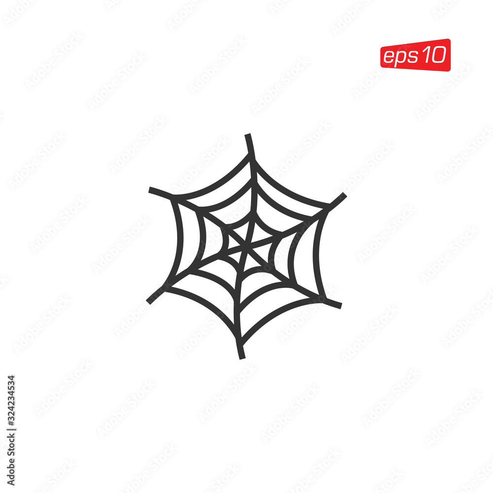 Spider Web Icon Design Vector Spider Web Icon Design Vector