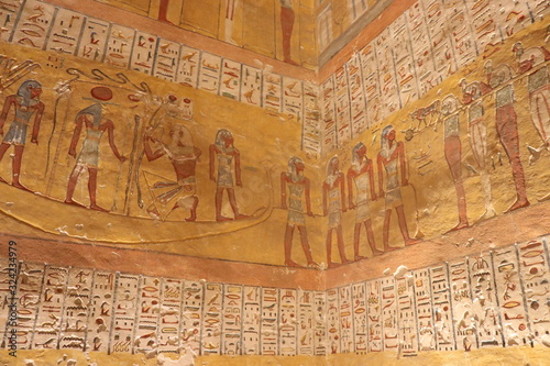 Photos Hieroglyphics inside the Tomb of Rameses VI - Valley of the Kings