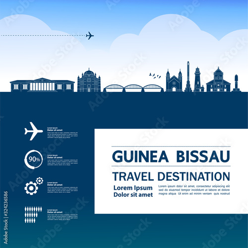 Guinea-Bissau travel destination grand vector illustration. 