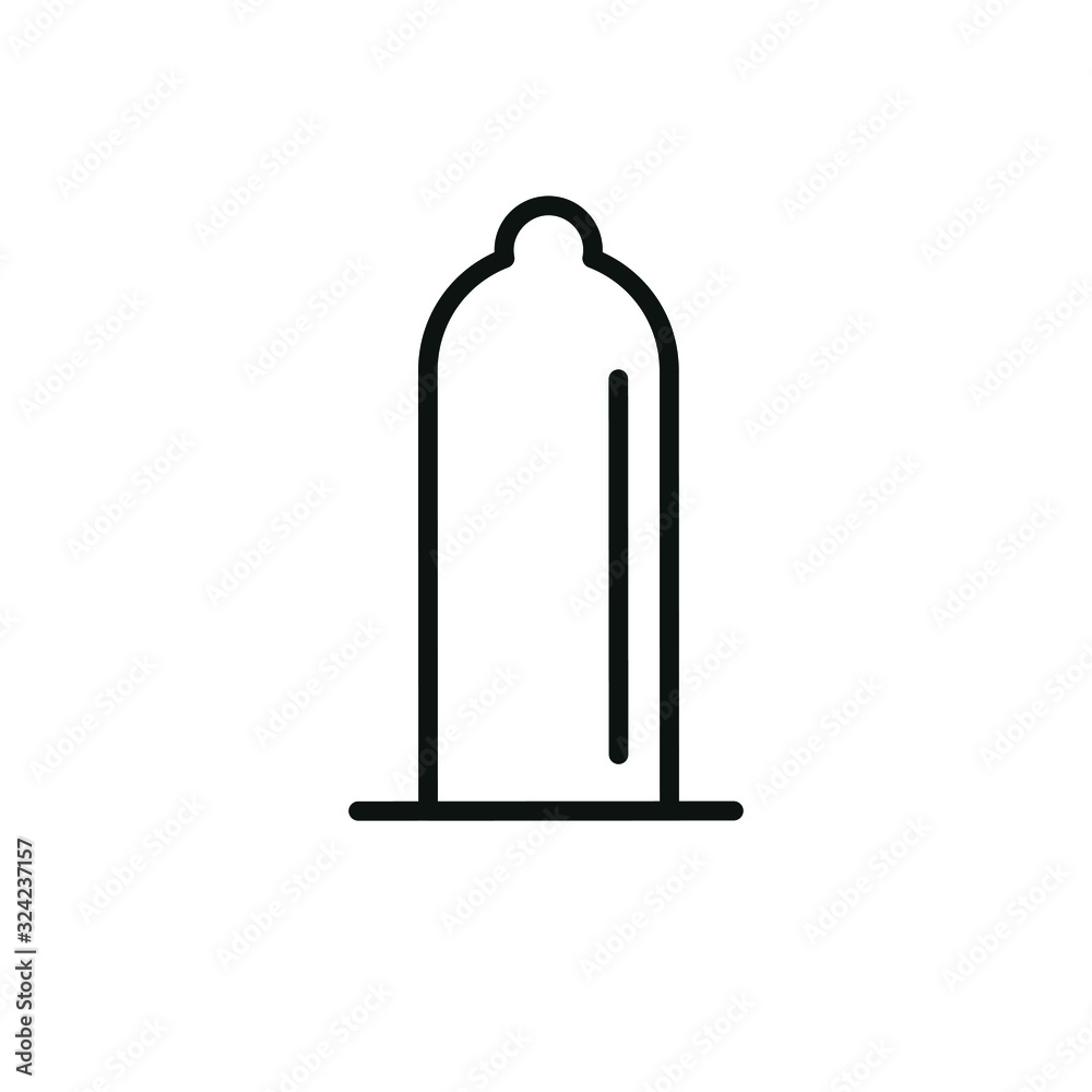 Condom line icon symbol sign vector protection Condom line icon symbol sign vector protection