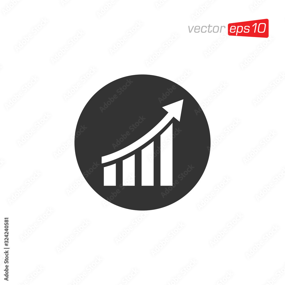 Growth Chart Icon Logo Design Vector Growth Chart Icon Logo Design Vector