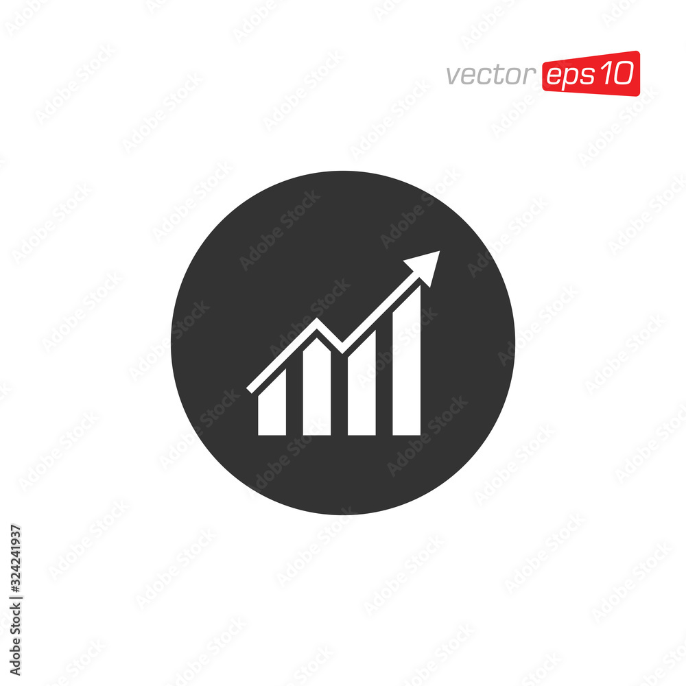 Growth Chart Icon Logo Design Vector Growth Chart Icon Logo Design Vector