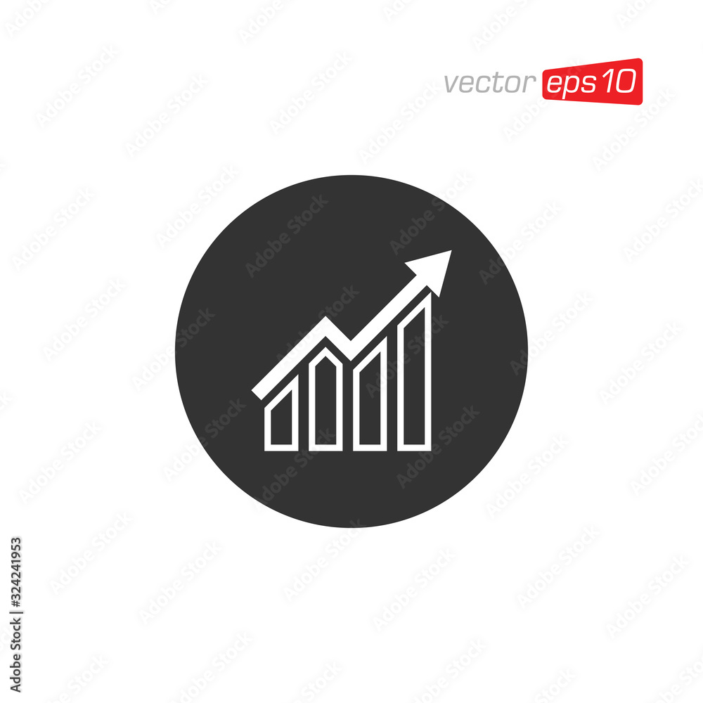 Growth Chart Icon Logo Design Vector Growth Chart Icon Logo Design Vector