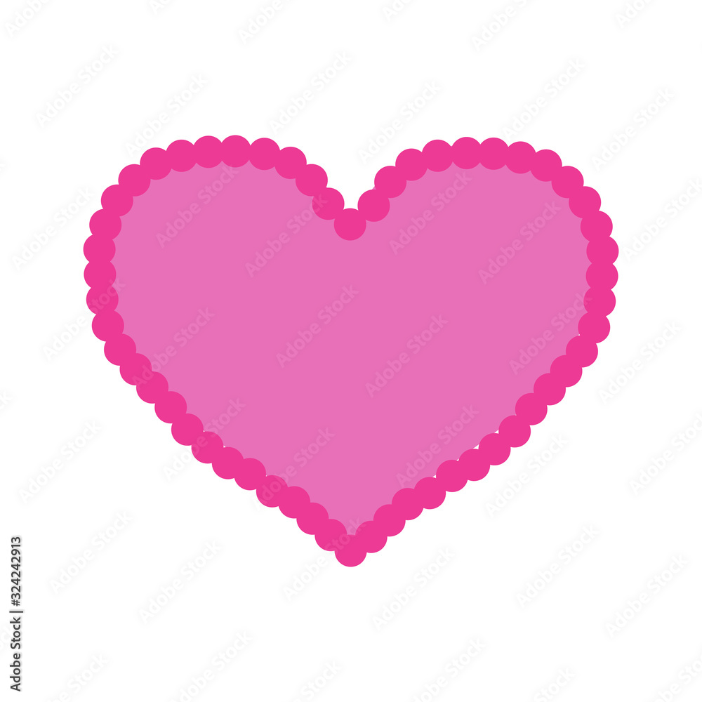 Vector heart of outline hand drawn heart icon. Illustration for your graphic design.