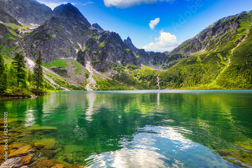 Fototapeta Naklejka Na Ścianę i Meble -  Beautiful Eye of the Sea lake in Tatra mountains, Poland