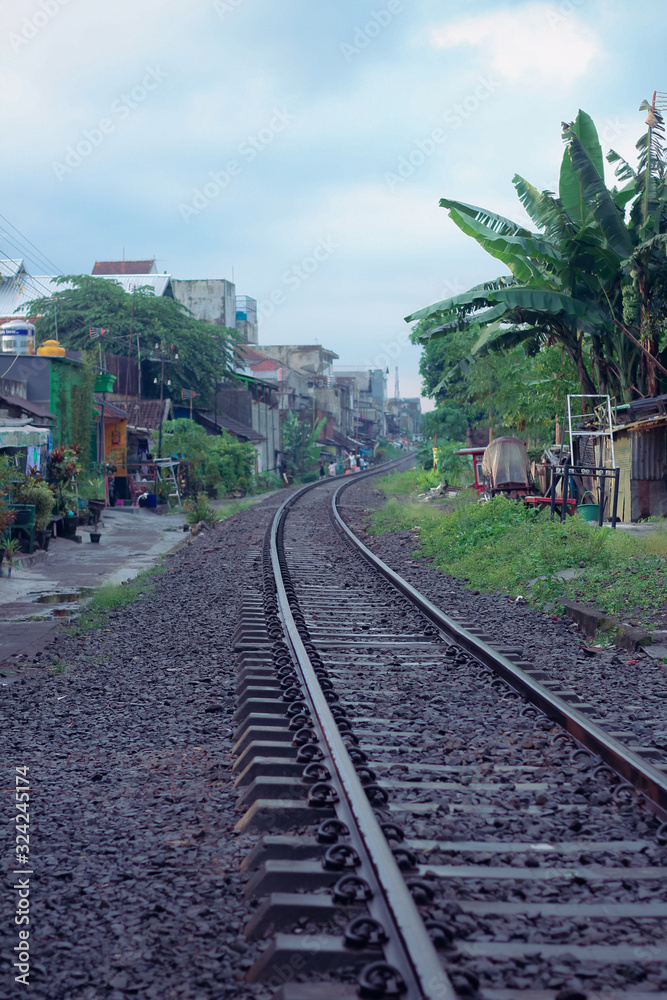 railway in the urban city