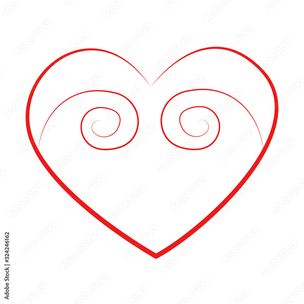 Vector heart of outline hand drawn heart icon. Illustration for your graphic design. Vector heart of outline hand drawn heart icon. Illustration for your graphic design.