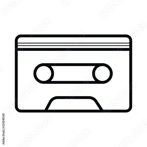 audio casette icon vector illustration