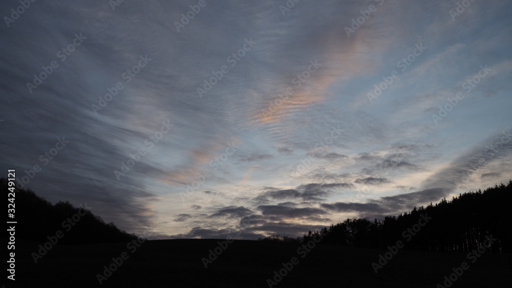 Abendhimmel über der Eifel