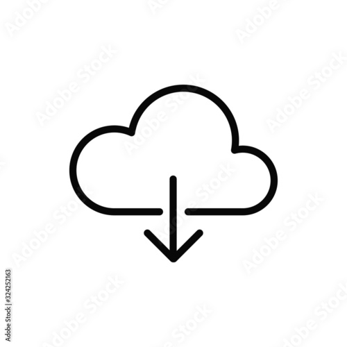 download cloud vector isolated icon