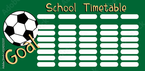 Timetable for elementary school, with football.