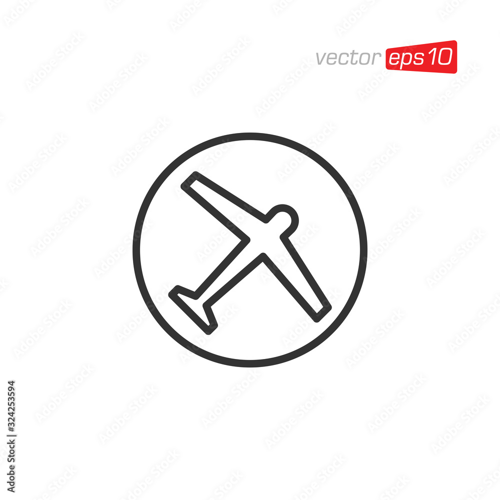 Plane Transportation Icon Logo Design Vector Plane Transportation Icon Logo Design Vector