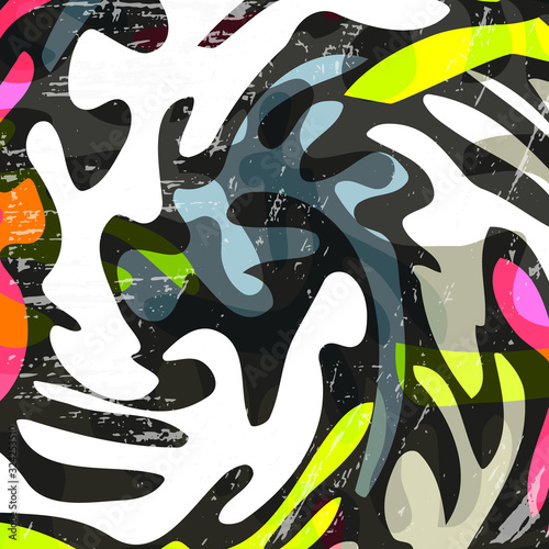 abstract color pattern in graffiti style. Quality illustration for your design