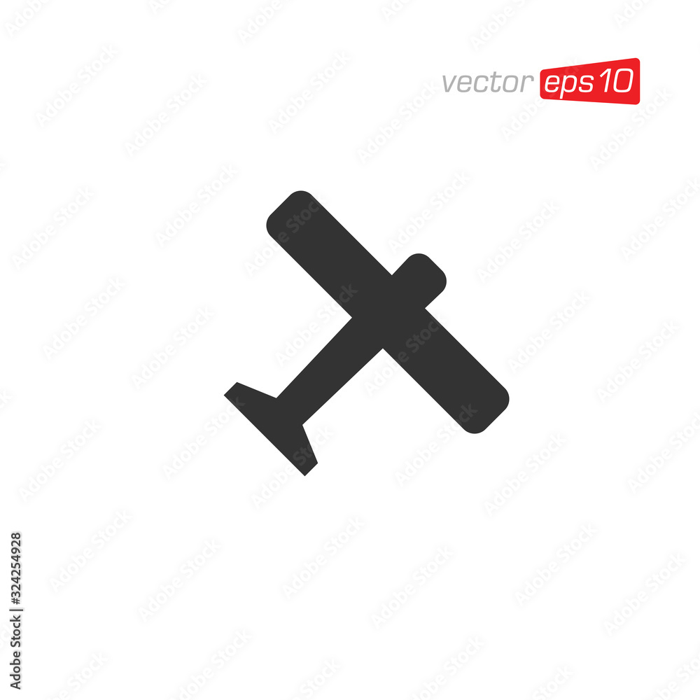 Fototapeta premium Plane Transportation Icon Logo Design Vector