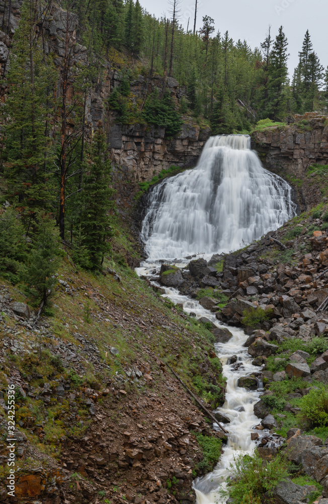 Water Rushes Over Rustic Falls in Yellowstone Water Rushes Over Rustic Falls in Yellowstone