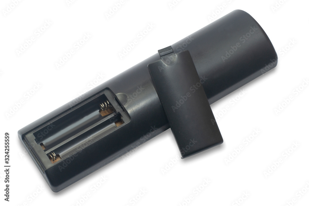The back of the remote control on a white background,with clipping path The back of the remote control on a white background,with clipping path