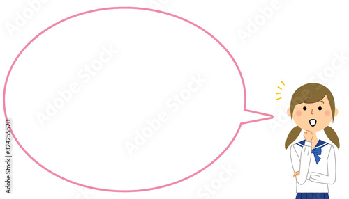 気付く学生　ふきだし