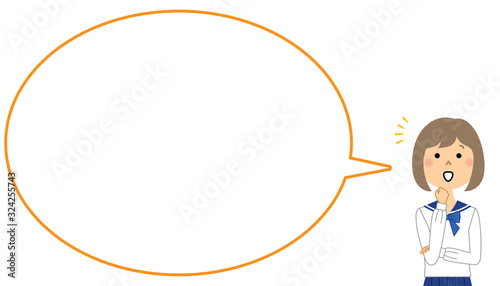 気付く学生　ふきだし