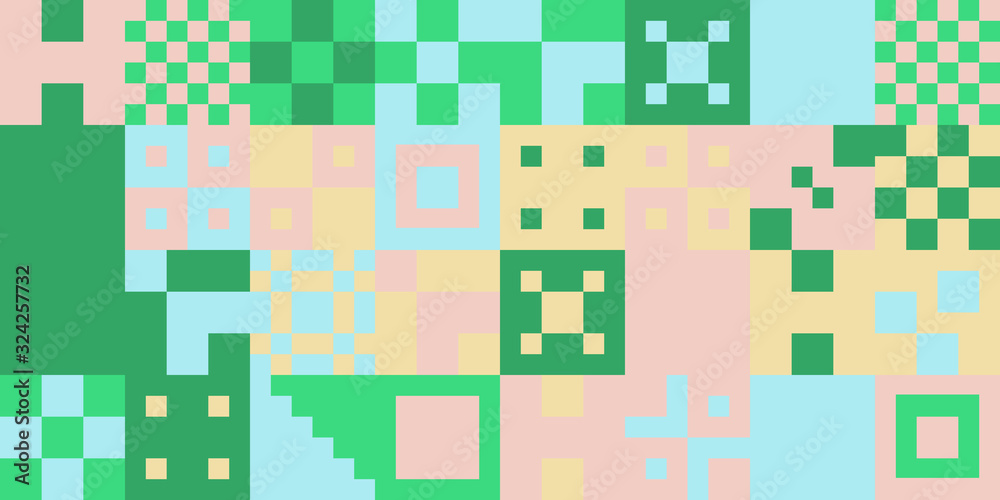 Trendy Background With Simple Shapes