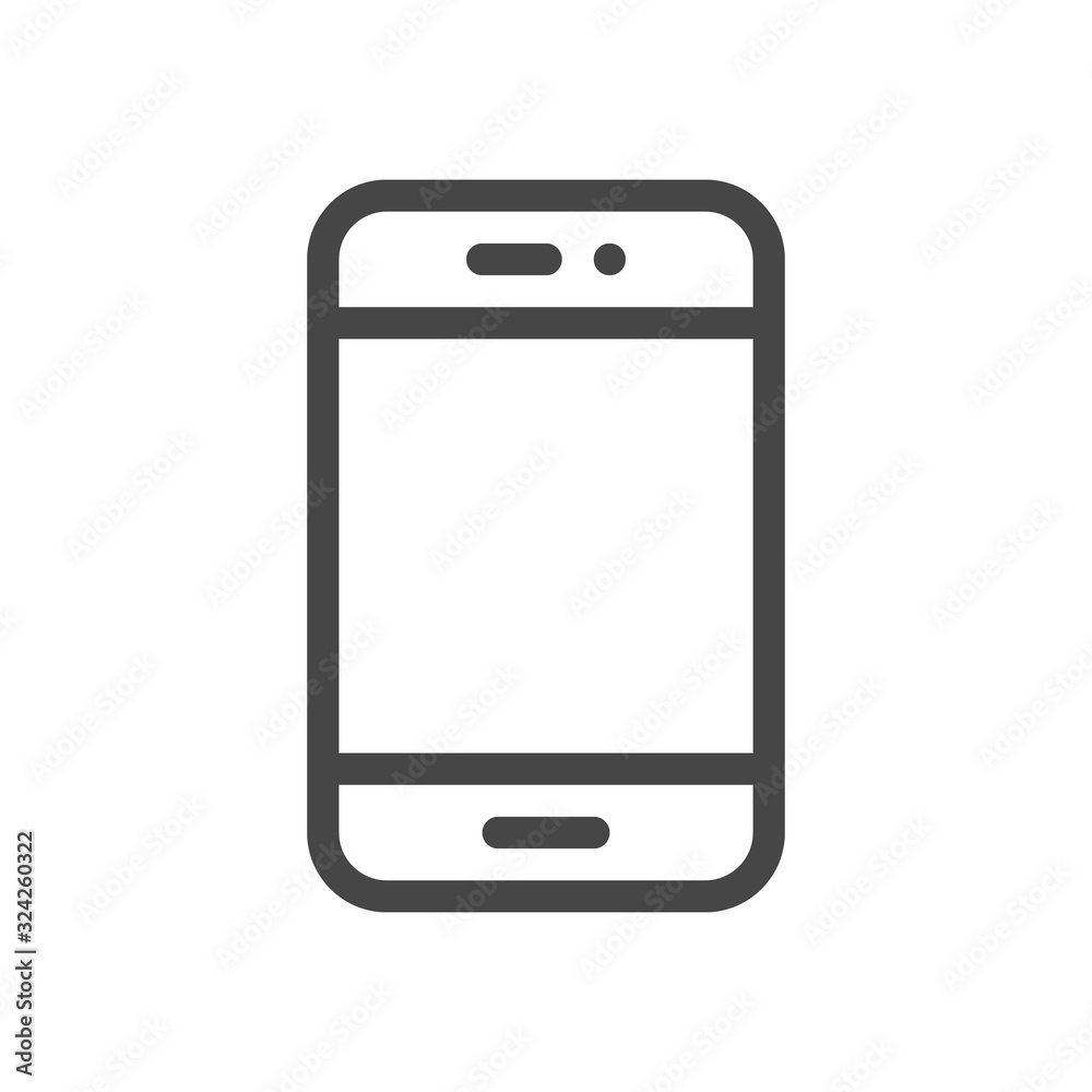 Phone icon in outline style isolated on white background. Phone symbol for your web site design, logo, app. Vector illustration. Phone icon in outline style isolated on white background. Phone symbol for your web site design, logo, app. Vector illustration.