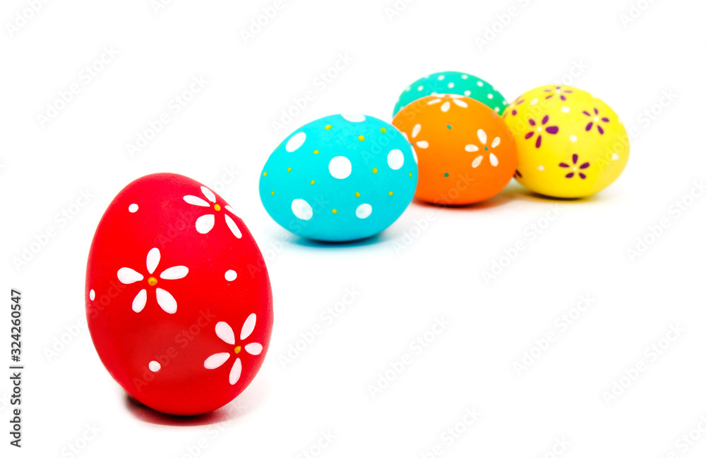 Perfect colorful handmade painted easter eggs isolated Perfect colorful handmade painted easter eggs isolated