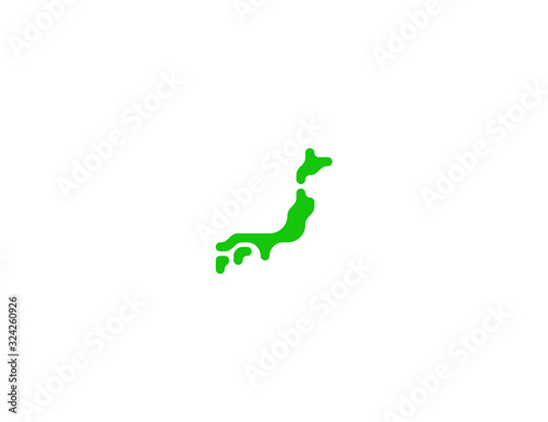 Japanese map vector flat icon. Isolated map of japan emoji illustration 