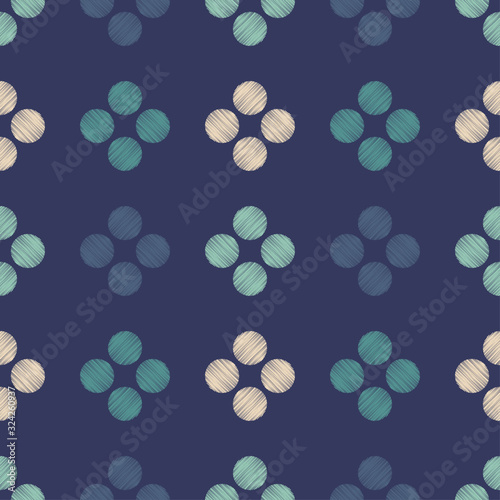 Polka dots ornament. Hatch. Seamless pattern. Vector illustration for web design or print.