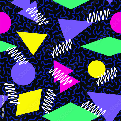 eighties neon seamless pattern 