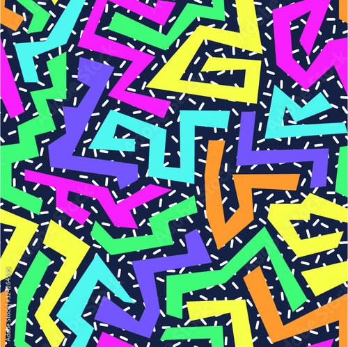 eighties neon seamless pattern 