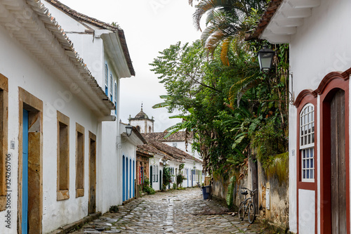 Obraz na plátně Street of Brazilian colonial city of Paraty