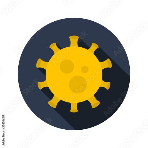 Novel Coronavirus. Concept of Chinese Coronavirus 2019-nCoV Long Shadow illustration. Covid 19