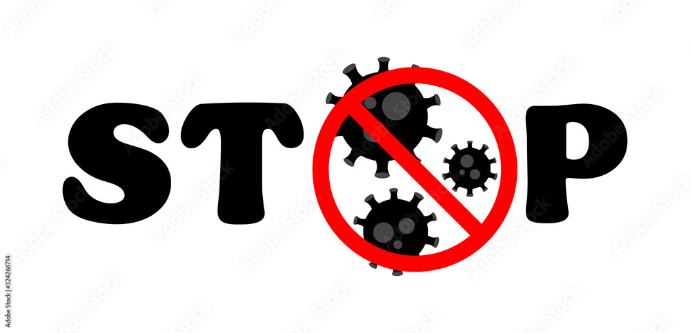 Stop Virus Black Text. Virus Outbreak. Protection Against Viruses and Diseases. Public Health Risk. Stop Virus Black Text. Virus Outbreak. Protection Against Viruses and Diseases. Public Health Risk.