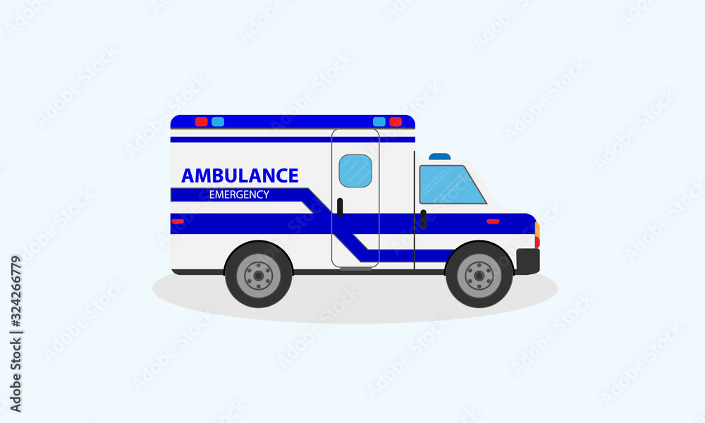 Ambulance car vector illustration. Ambulance car icon.