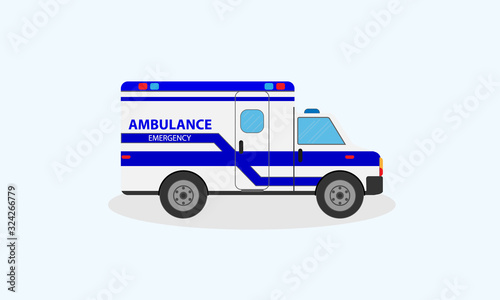 Ambulance car vector illustration. Ambulance car icon.